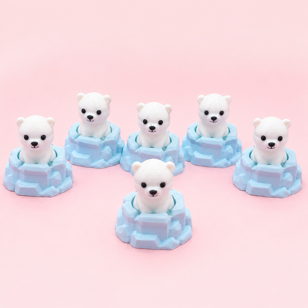 🐻‍❄️ Polar Bear Ice Clicker Fidget | 3D Printed Sensory Toy