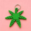 🌿 Cannabis Leaf Fidget Keychain