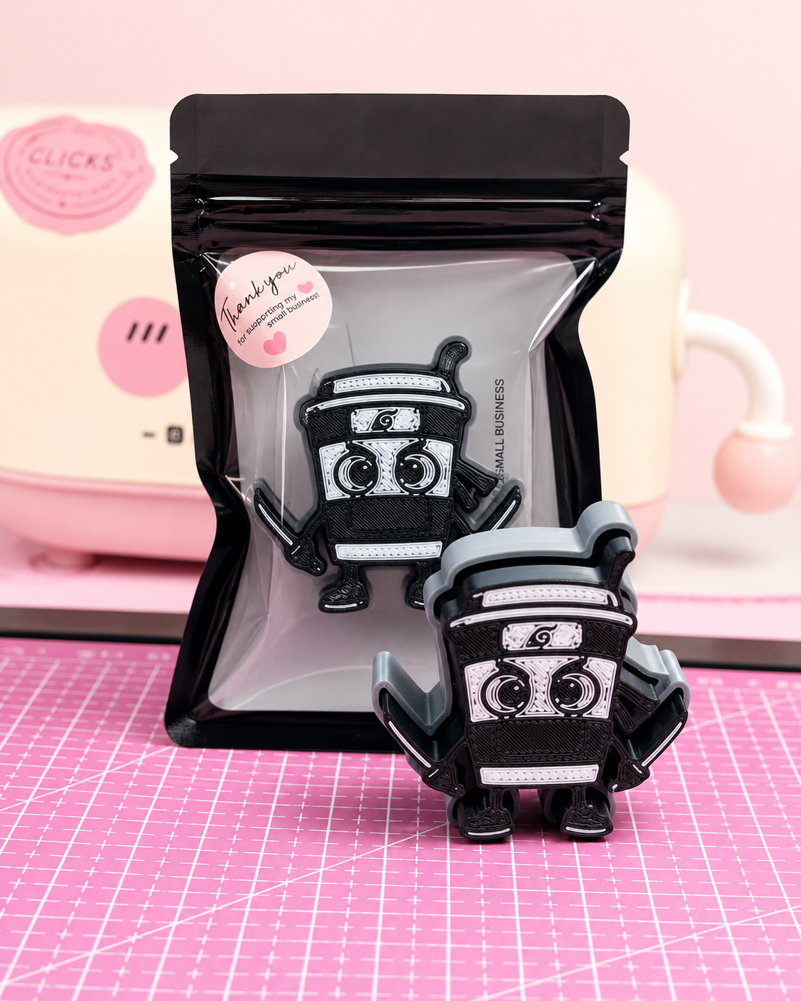 ☕ Cappuccino Assassino Clicker Fidget | 3D Printed Brain Rot Toy