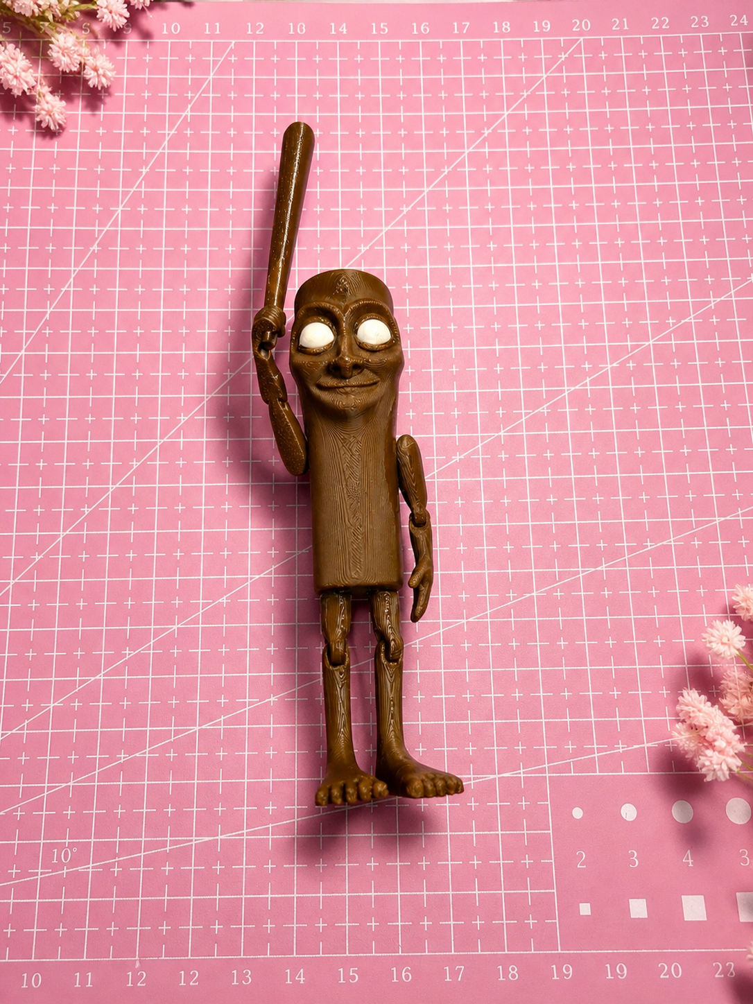 🪵Tung Tung Tung Sahur Articulated Figure | 3D Printed Brain Rot Toy