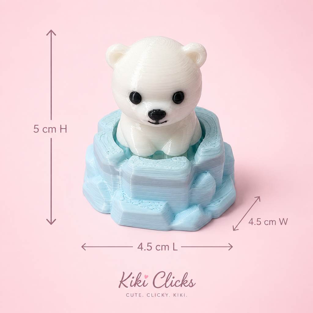 🐻‍❄️ Polar Bear Ice Clicker Fidget | 3D Printed Sensory Toy