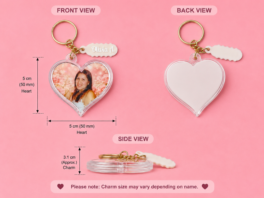 💖 Custom Photo Heart Keychain