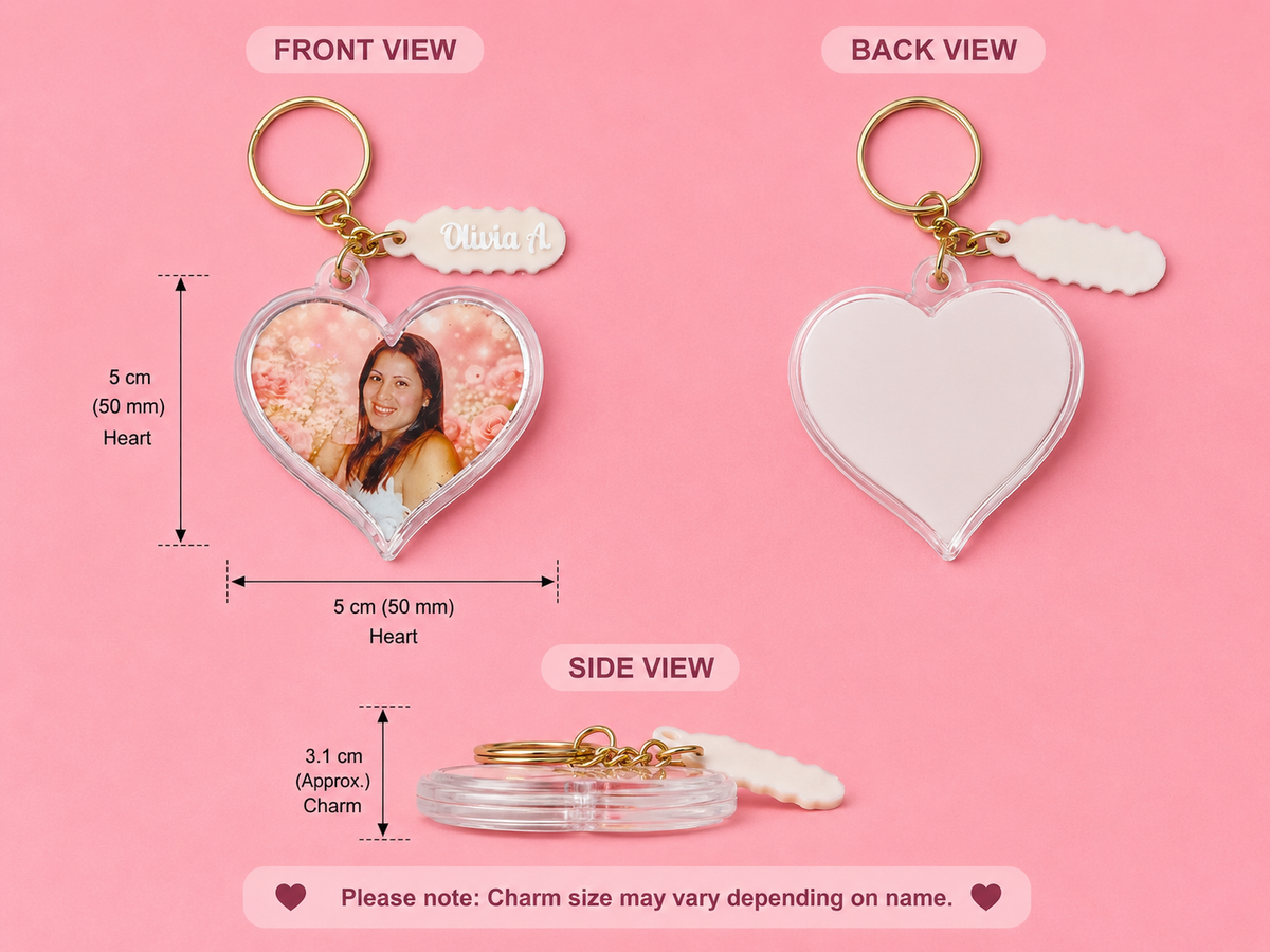 💖 Custom Photo Heart Keychain