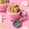 Beach Bucket Sandcastle Clicker Keychain 🏖️🪣