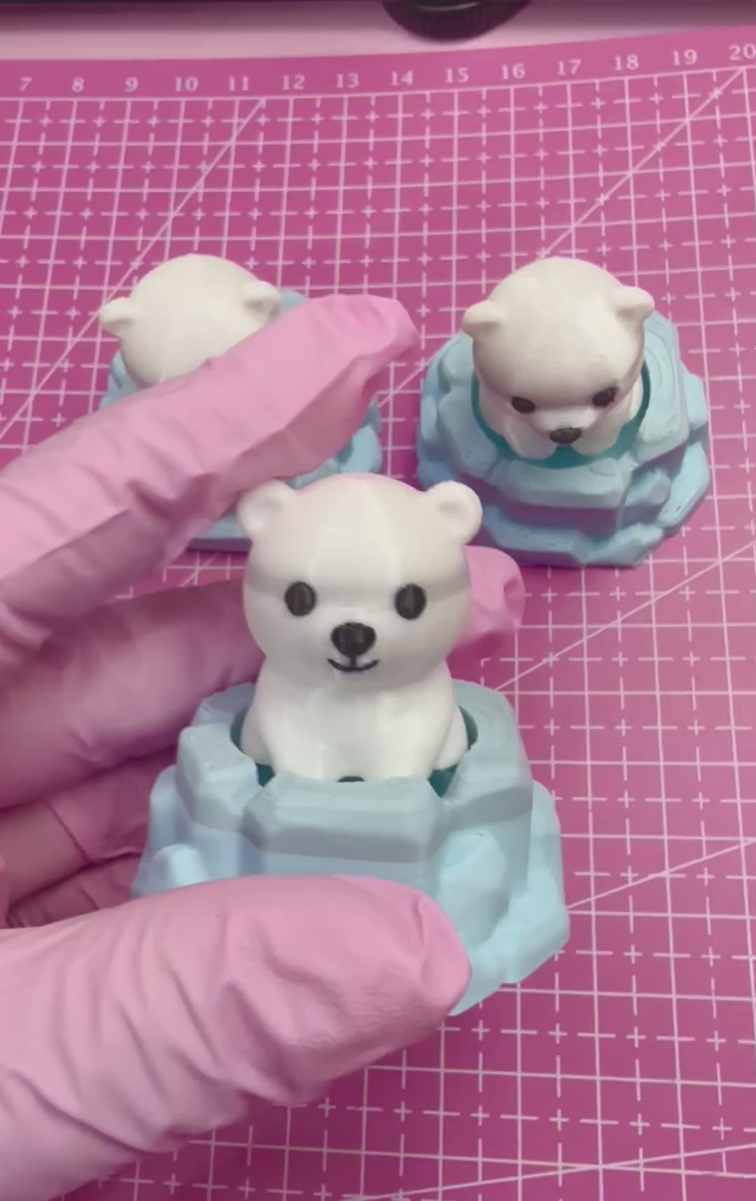 🐻‍❄️ Polar Bear Ice Clicker Fidget | 3D Printed Sensory Toy